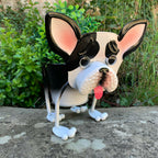 Metal Wobbly Staffy Dog Planter