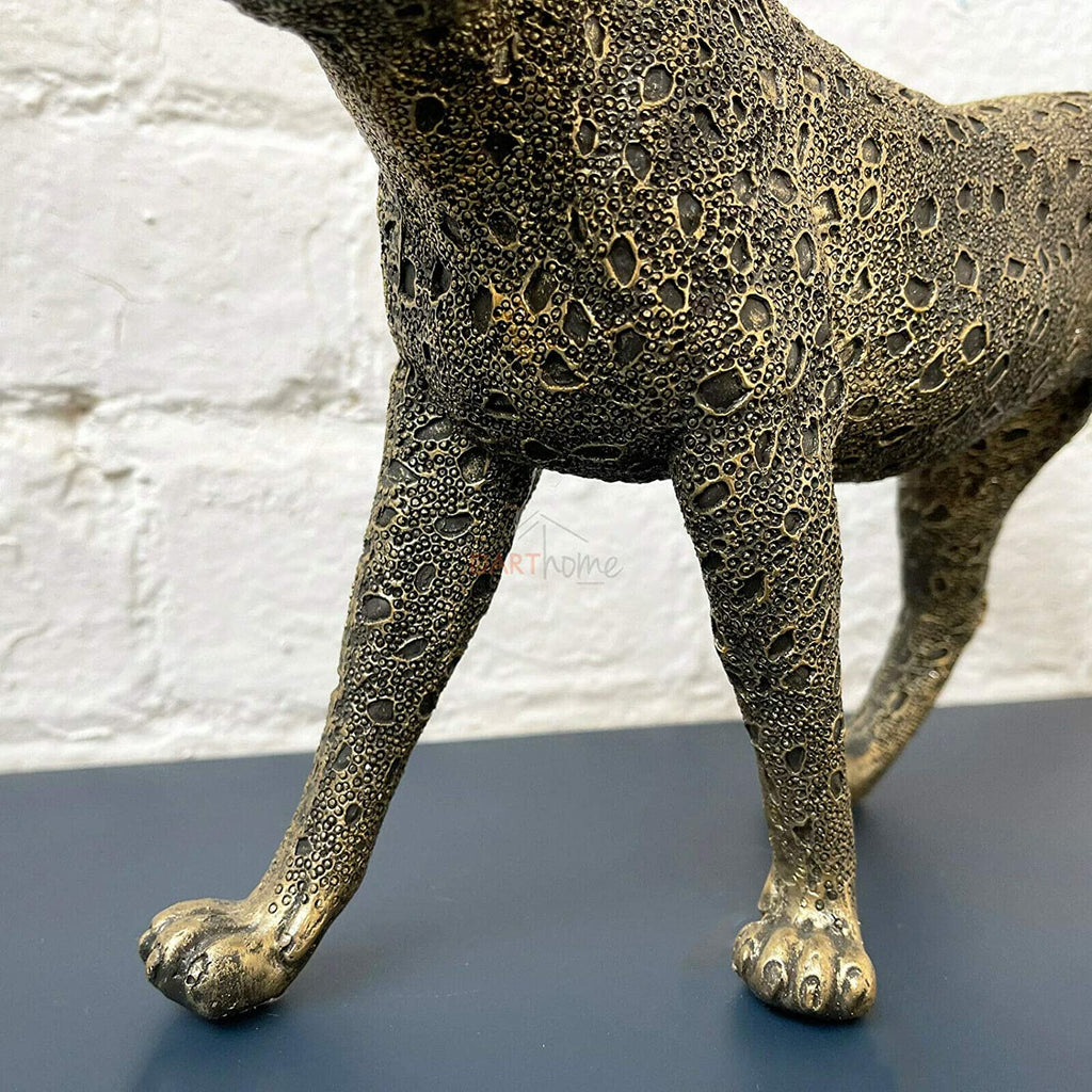 Gold Spotted Distressed Leopard Ornament