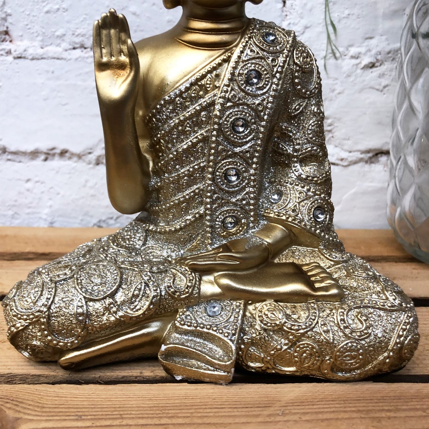 Golden Sitting Buddha Ornament