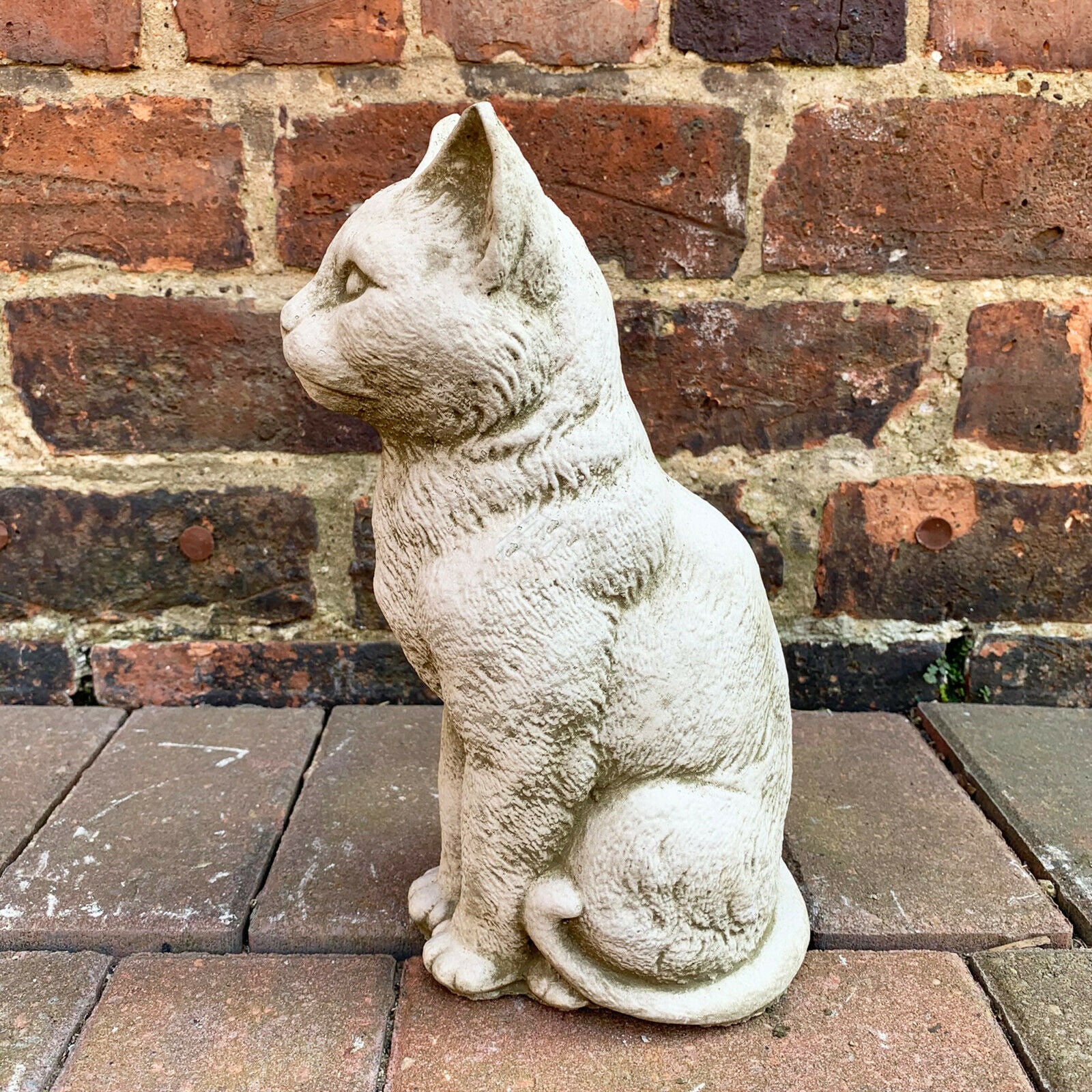 Stone Serene Cat Garden Sculpture 4kg