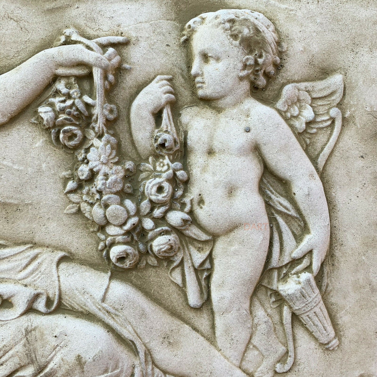 Stone Roman Lady Plaque