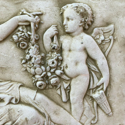 Stone Roman Lady Plaque A