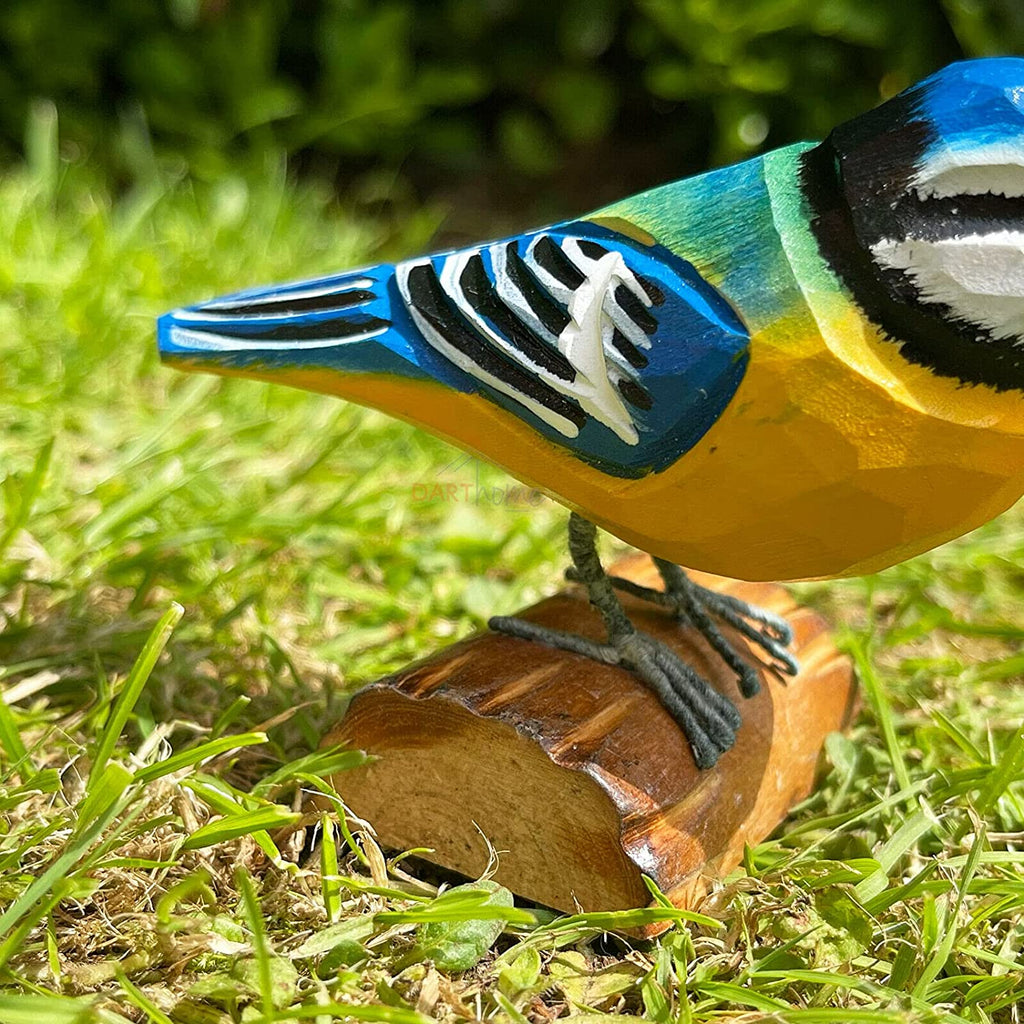 RSPB Hand Carved Blue Tit Sculpture