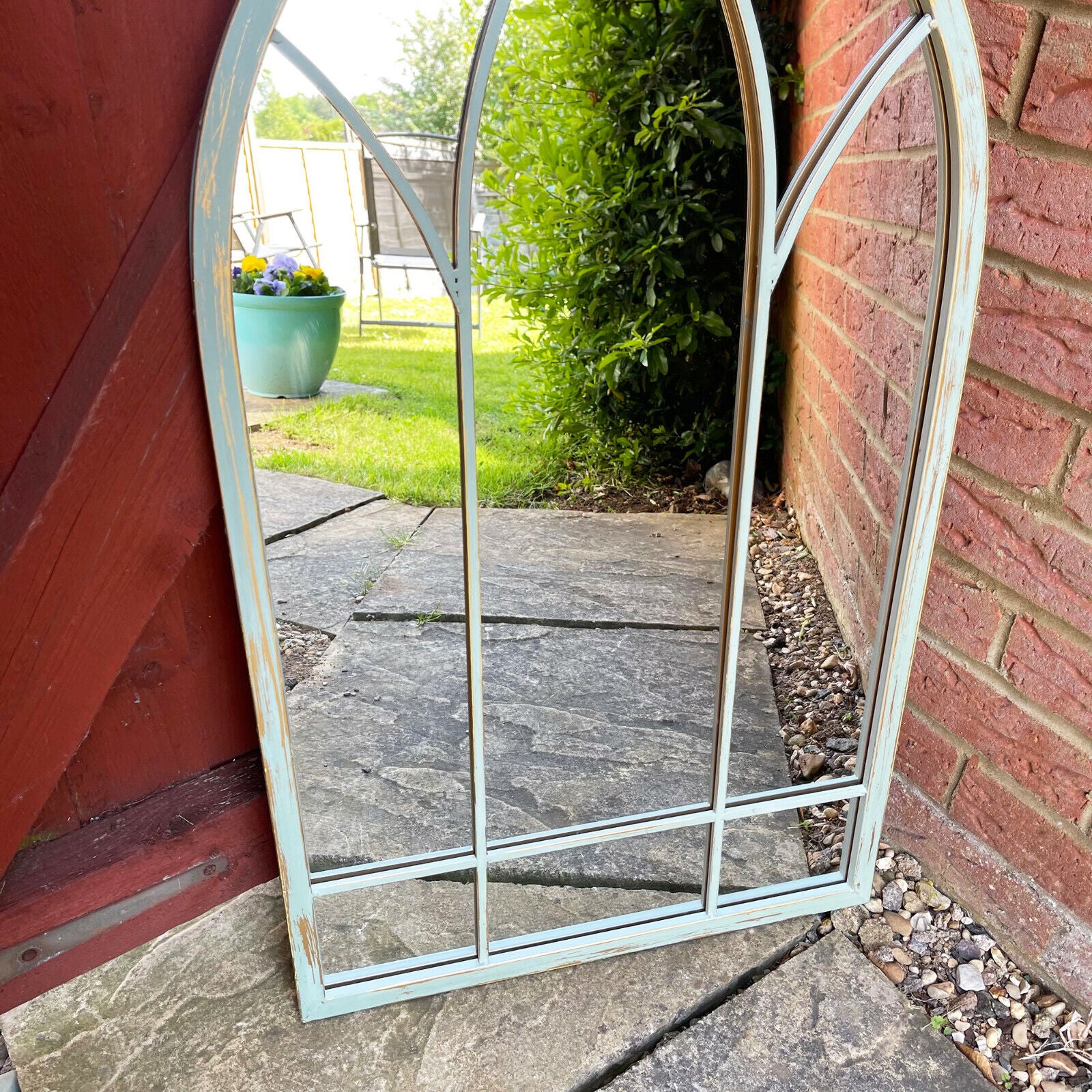 Metal Arched Garden Mirror 83cm