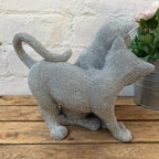 Silver Glitter Cat Couple Ornament