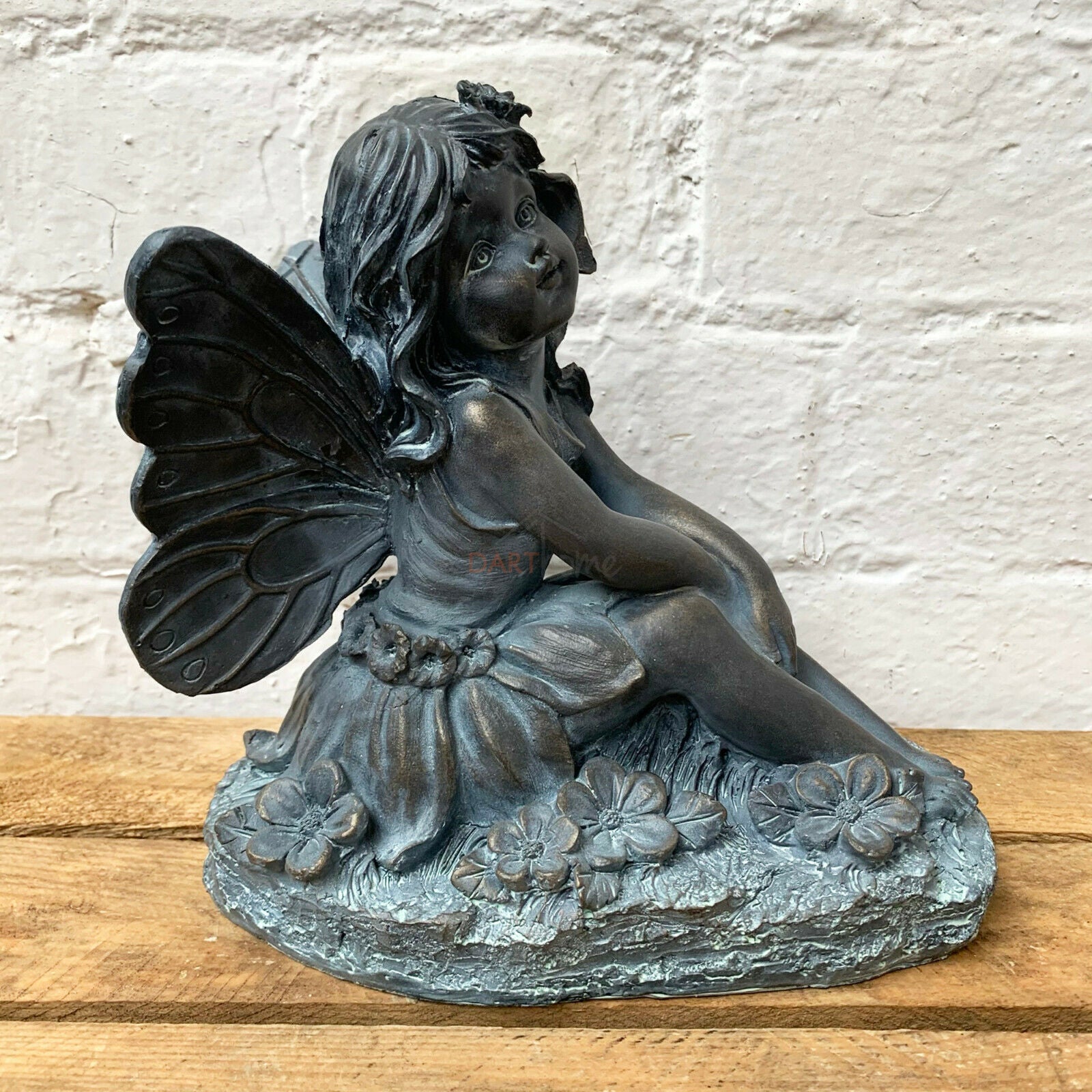 Bronze Resin Flower Fairy Ornament