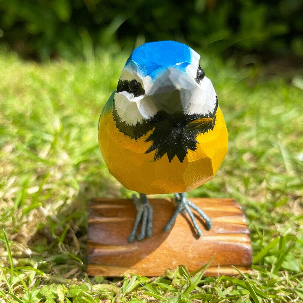 RSPB Hand Carved Blue Tit Sculpture