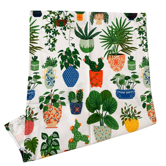 Garden Plant Pots Cotton Kitchen Hand Dry Tea Towel