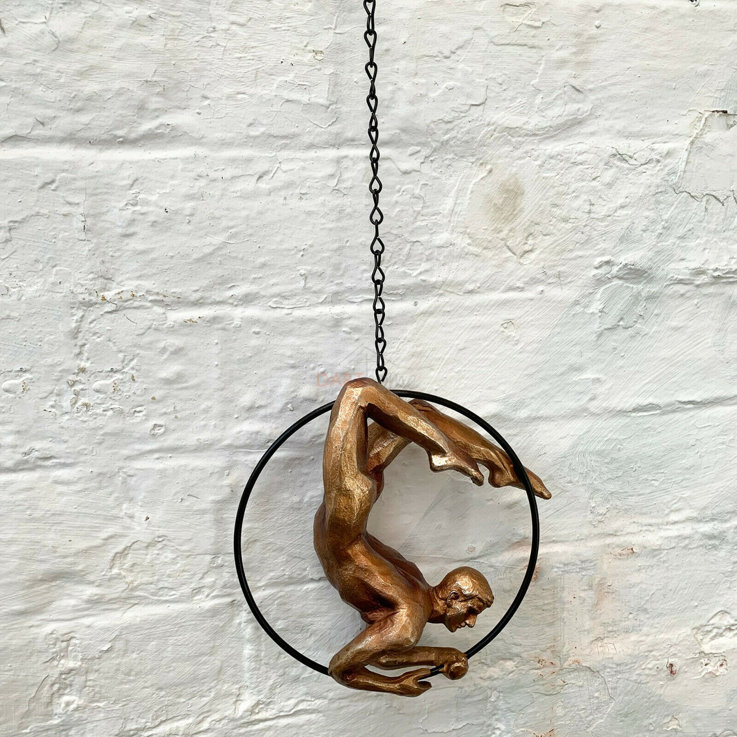 Wall Hanging Bronze Acrobat Man Figurine