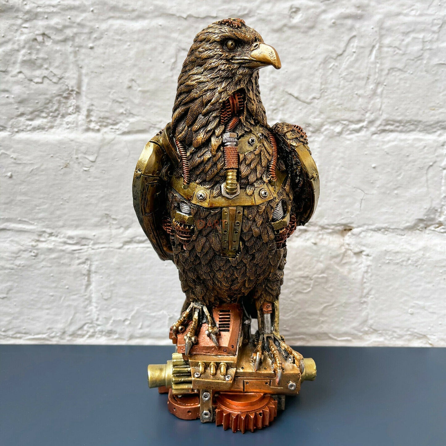 Resin Home Goldenes Steampunk-Adler-Ornament, 24 cm