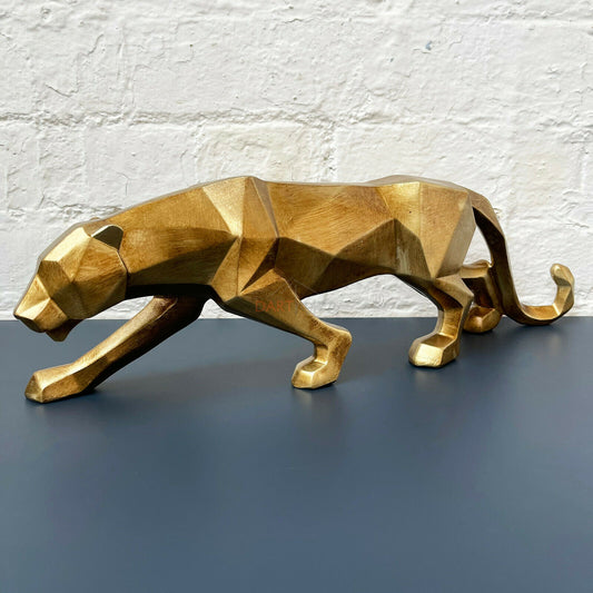 Geometrisches goldenes Leoparden-Ornament, 46 cm