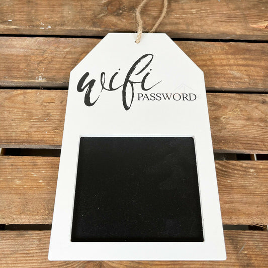 Retro WiFi Password Chalkboard Wall Plaque 25cm