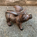 Cast Iron Flying Pig Figurine