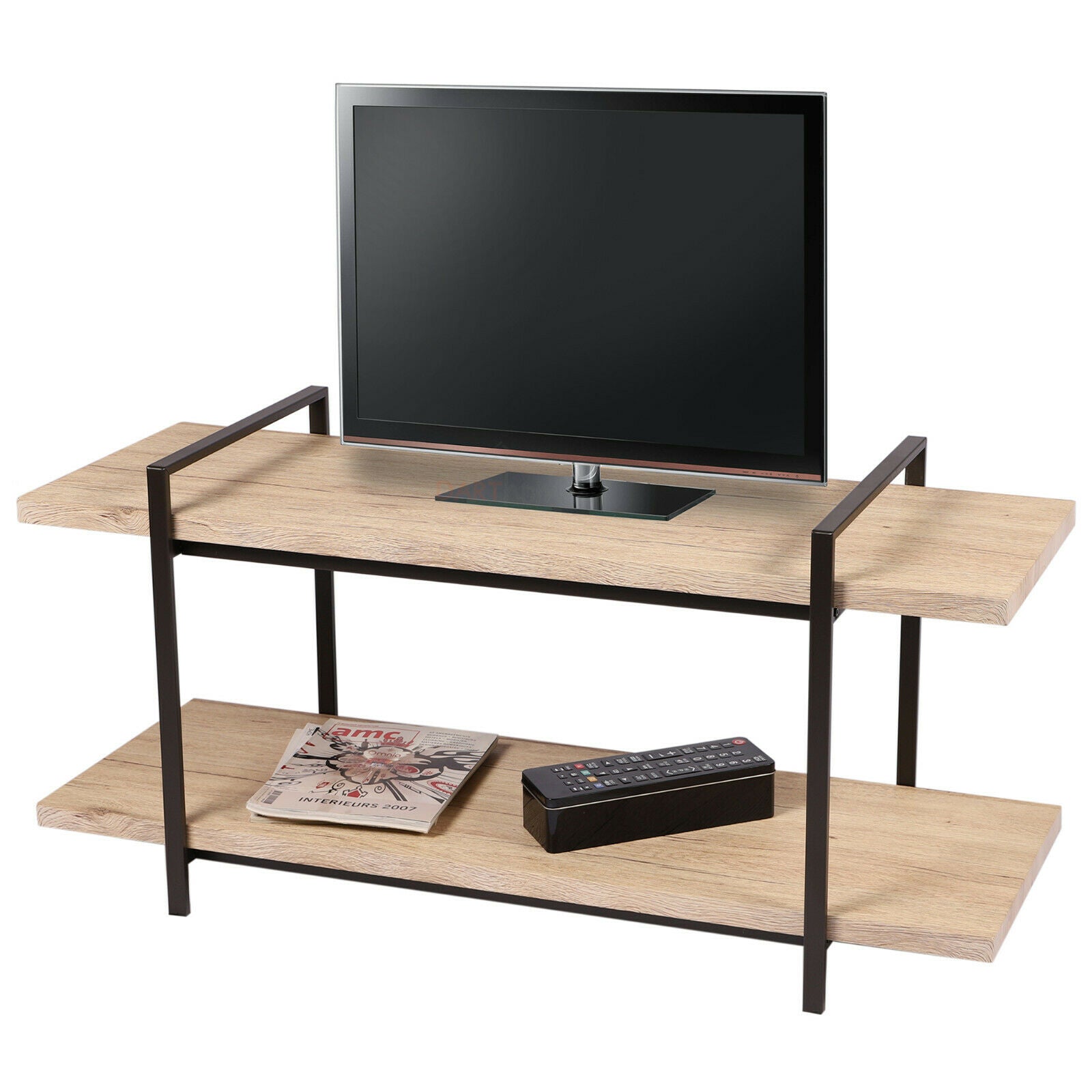 Großer TV-Schrank aus Holz und Metall, 120 x 55 x 43 cm