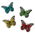 Multicoloured Butterflies Wall Art Set Of 4