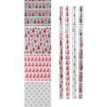4x White Assorted Christmas Gift Wrapping Paper 200X70cm