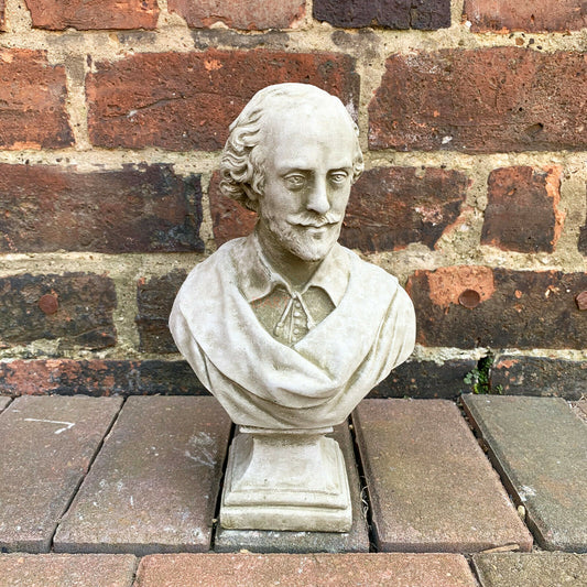 Stone Grey William Shakespeare Garden Bust Art 3kg