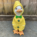 Yellow Resin Duck W/ Hands In Pockets Figurine 24cm