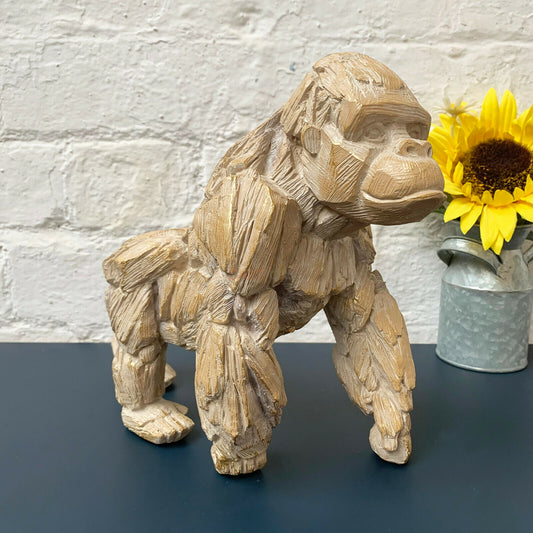 Driftwood Effect Gorilla Ornament