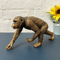 Bronze Effect Resin Large Chimpanzee Ornament