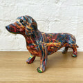 Buntes Wursthund-Ornament