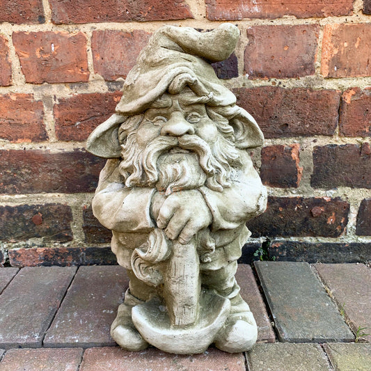 Stone Gnome With Axe Statue 13kg