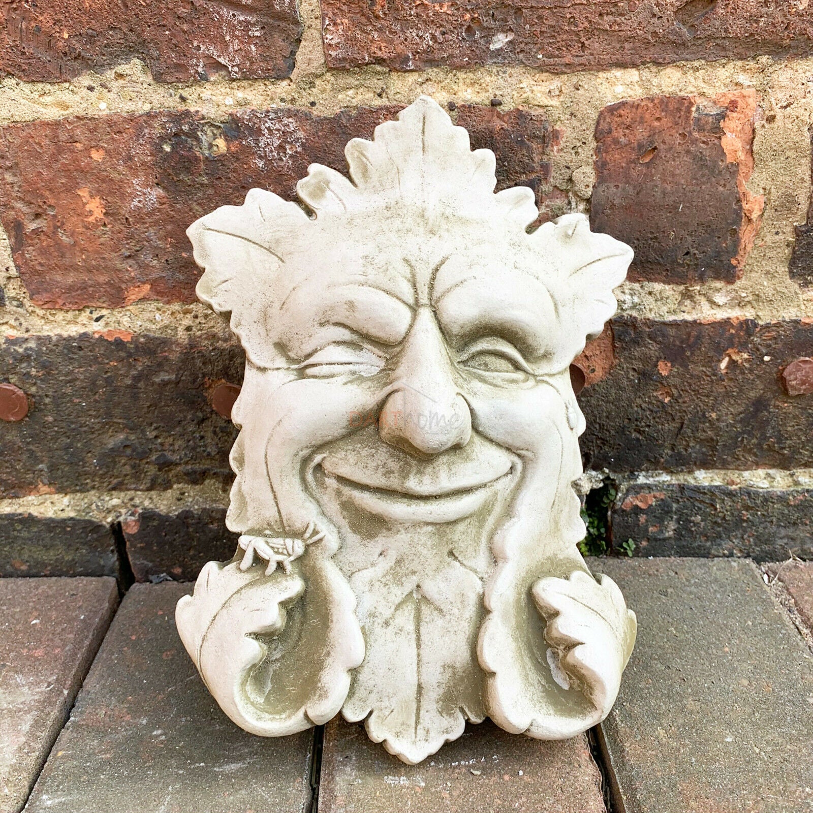 Stone Winking Greenman Plaque