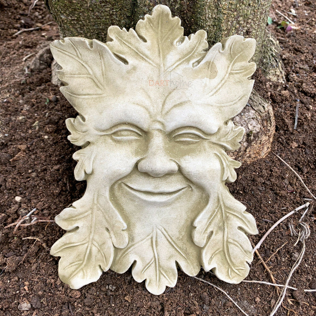 Stone Smiling Greenman Wall Plaque