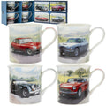 4er-Set Oldtimer-Tassen in Geschenkbox