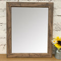 Dark Wooden Framed Wall Mirror