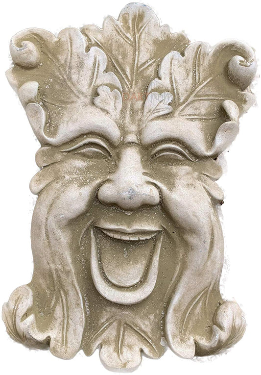 Stone Jolly Greenman Wall Plaque