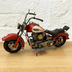 Red Chopper Motorbike Model Ornament