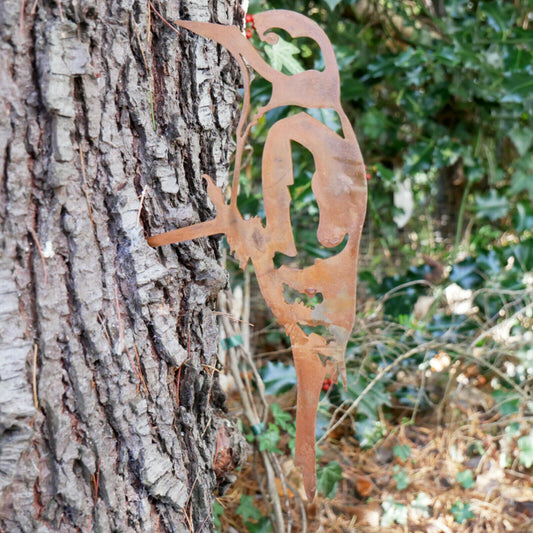 Rust Cast Iron Woodpecker Tree Spike