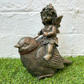 Gold Fairy On Bird Ornament