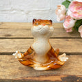 Ceramic Yoga Ginger Cat Figurine