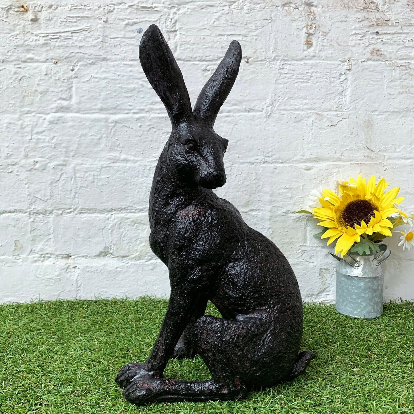 Large Bronze Effect Resin March Hare Statue
