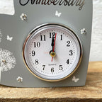 25th Silver Anniversary Love Heart Clock