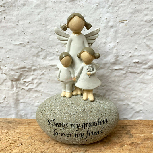 Miniature Grandma Message Angel Stone Gift