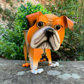 Metal Wobbly Bulldog Planter