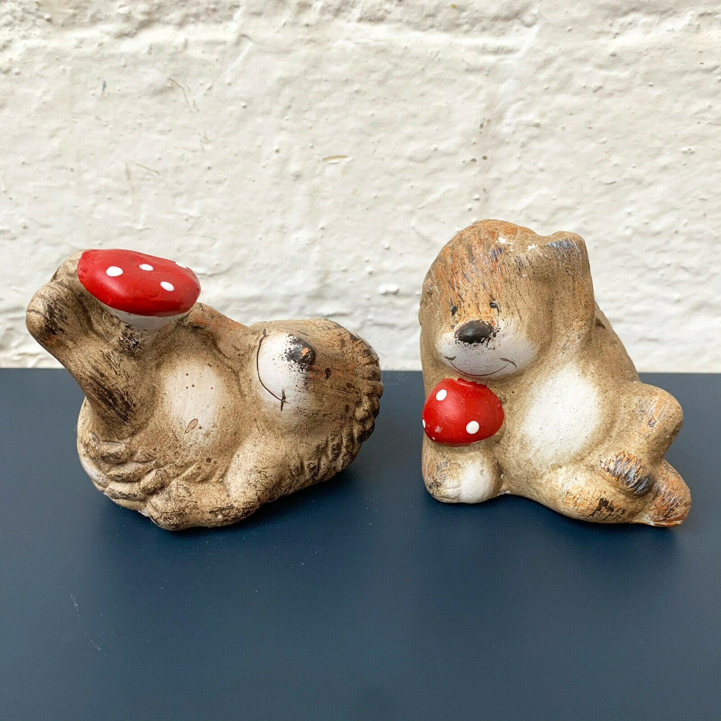 Set mit 2 Mini-Igel- und Pilzfiguren