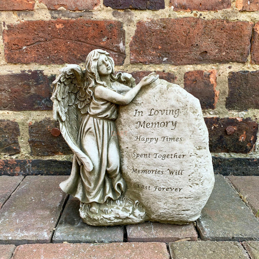 Stone Angel In Loving Memory Garden Statue 4kg