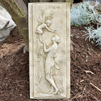 Stone Nymph And Angel Cherub Wall Plaque B
