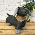 Tartan Grey Sausage Dog Doorstop