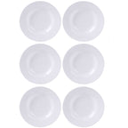 Set mit 6 weißen, runden Suppentellern