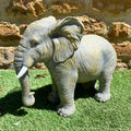 Light Grey African Elephant Garden Sculpture Large
