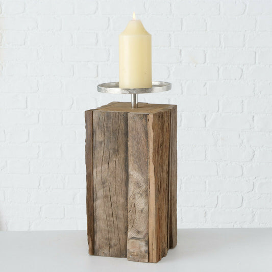 Tree Chunk Pillar Candle Holder