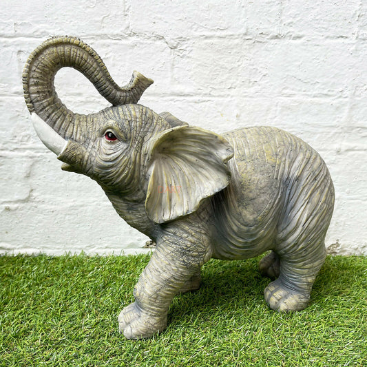 Grey African Elephant Garden Sculpture