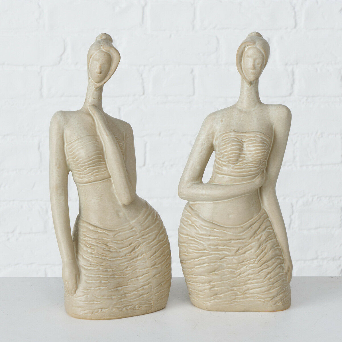 Set Of 2 Stone Bikini Women Figurines