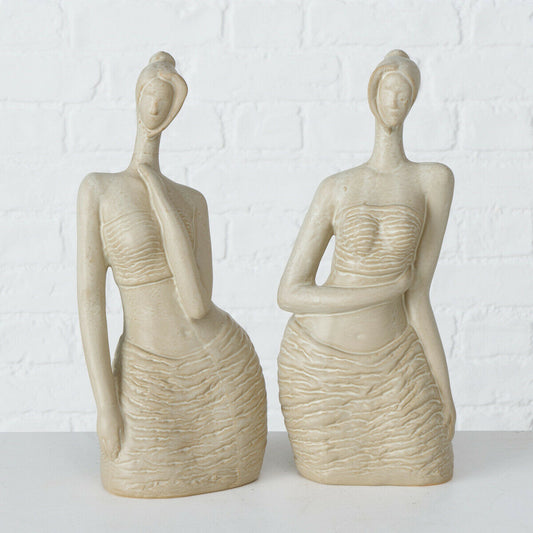 Set Of 2 Stone Bikini Women Figurines