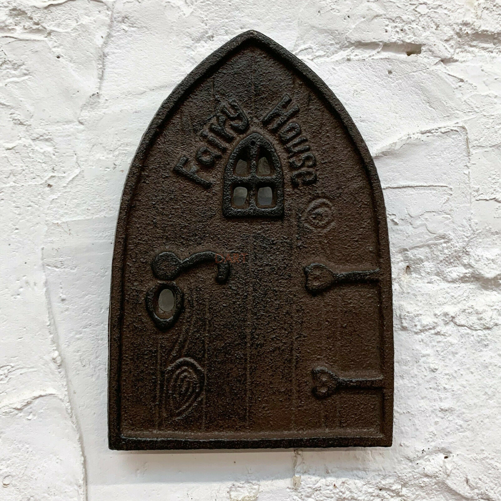 Cast Iron Fairy Door Wall Plaque 14cm